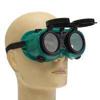 แว่นตาเชื่อมเหล็ก แว่นเชื่อม 2 ชั้น Flip-Up Front Welding Goggles Eye Cups Oxy-Acetylene Shade Lens Safety Glasses