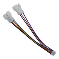 12pcs/ lot Graphics card fan adapter cable extension 1 to 2 graphics card fan 4-pin PWM temperature control adapter 4pin 3pin