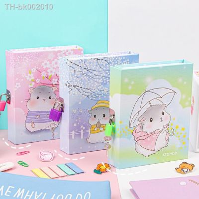 ﹍✻ Kawaii Diary Notebook with Lock Cute Pattern Smooth Writing Creative Password Book Cartoon Diary Child Gift School Supplies