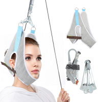 Afdeal Hanging Neck Traction Kit Adjustable Cervical Traction Device Chiropractic Neck Correction Stretcher Pain Relief Head Massager Home Care Tools