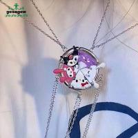 GESAGEW ง่าย เครื่องประดับมิตรภาพ HelloKitty สร้อยคอคู่ สร้อยคอเย็บ สร้อยคอสไตล์เกาหลี คุโรมิ สร้อยคอแม่เหล็ก โซ่กระดูกไหปลาร้าหญิง สร้อยคอเพื่อนที่ดีที่สุด สร้อยคออะนิเมะ