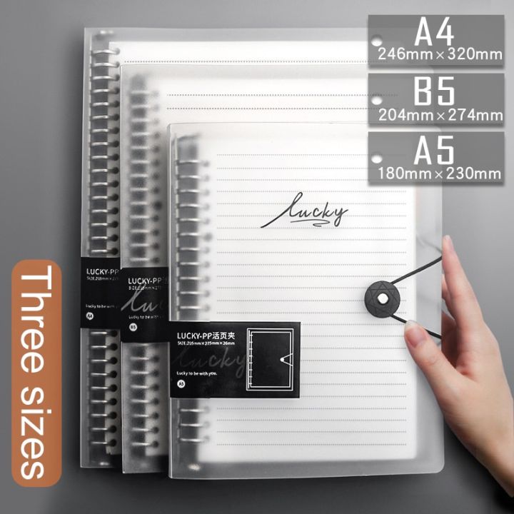 Diary 2023 A5 B5 A4 Transparan Longgar Binder Kertas Notebook Inti