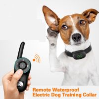 New Electric Dog Training Collars With 400M Remote Control Receiver IP67 Waterproof Rechargeable Dog Collar Pet Training Collars