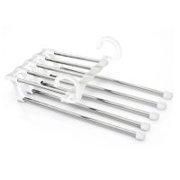 5 In 1 Multifunctional Clothes Hanger Storage Pants Cloth Hangers Storage Rack Multilayer Clothes Hanger Closet Organizer