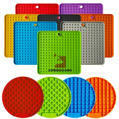 Silicone Dog Feeding Lick Mat Cat Feeder Licking Pad For Dogs Cats Lickimat Dog Bath Buddy Slow Feeder Food Sucker Cats Lick Pad