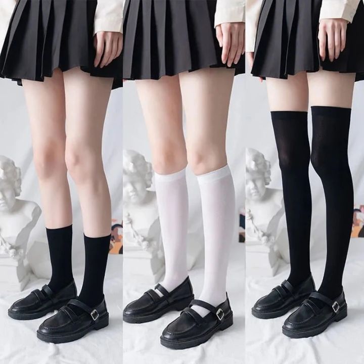 summer-jk-socks-velvet-lolita-solid-high-knee-long-stockings-fashion-kawaii-cosplay-sexy-japanese-school-socks