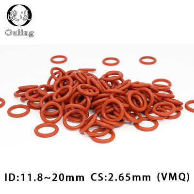 15 ชิ้น/ล็อตซิลิโคนแหวนซิลิโคน Oring Seal CS2.65mm ความหนา ID11.8/12.5/13.2/14/15/16/17/18/19/20mm ยาง O-Ring ซีลปะเก็น-Yinguer