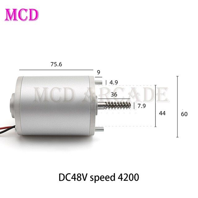 มอเตอร์48โวลต์ความเร็ว2500-2802500-2800-3100-3600-4200รอบต่อนาทีสำหรับเครื่องเกมอาร์เคดเสือของเล่นเครนกรงเล็บอุปกรณ์เสริม