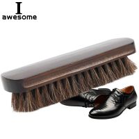 Real Horse Hair Shoe Brush Polish Natural Horsehair Leather Soft Polishing Tool Bootpolish Cleaning Brush For Suede Nubuck Boot Shoes Accessories