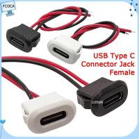 FCOCA 3A พอร์ตชาร์จเร็ว ช่องเสียบปลั๊ก ขั้วต่อ Type-C เครื่องชาร์จ USB-C ซ็อกเก็ตตัวเมีย บัตรหัวเข็มขัด