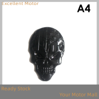 Excellent 3D สติกเกอร์รถโลหะด้านข้าง Fender ด้านหลัง Trunk Skull Emblem Badge decal สำหรับรถยนต์