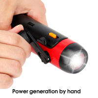 Portable LED Flashlight Hand Crank Dynamo Torch Lantern Professional Tent Light for Outdoor Camping Emergency