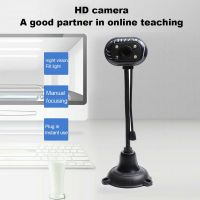 【LZ】☎❧▨  Webcam de computador HD com microfone para desktop e laptop câmera web USB vídeo absorvente de som embutido 4-LED