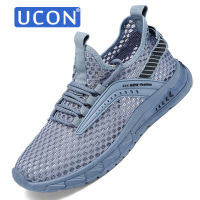 UCON รองเท้ากีฬาอินเทรนด์ผ้าตาข่ายกลวงสำหรับผู้ชายใหม่รองเท้าลำลองแฟชั่นใส่สบายสำหรับผู้ชายกลางแจ้งรองเท้ากีฬาแฟชั่น39-44