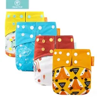 Happy Flute Washable Reusable Pocket Cloth Nappy Bamboo Charcoal Diapers Fit 3-15kg Boys and Girls For All Seasons Cloth Diapers