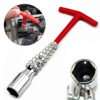 ZZOOI Universal Joint Spark Plug Socket Wrench T-Handle Spanner 16mm Removal Tool Spark Plugs &amp; Glow Plugs Ignition System Wear Parts