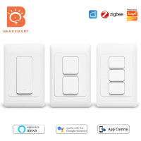 Benexmart Zigbee Wall Light Switch Smart Neutral Optional Interrupter Alexa Home Tuya Smart Life App Control 110 220V