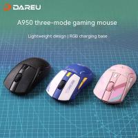 เมาส์เกมเมอร์ A950 Dareu 3โหมด2.4G/USB/เมาส์ไร้สายบลูทูธ7ปุ่ม12000DPI FPS คีย์บอร์ดเกมอีสปอร์ตของขวัญเมาส์สำนักงาน