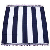 Polyester Blue and White stripe Beach towel body Yoga Mat Wall Hanging Travel bath Swiming towel Drape Flag