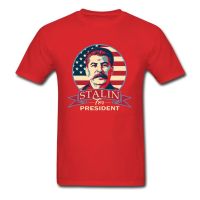 Stalin For President T-shirt Men C C C P Tshirt Red Tops &amp; Tees Custom 100% Cotton Male Clothing Retro CCCP T Shirt America Flag