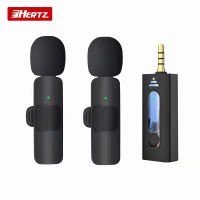 HERTZ Wireless Microphone  ไมค์ไร้สาย ไมโครโฟนไร้สาย สมาร์ทโฟนลำโพง ไมค์ไลฟ์สด ไมค์ไร้สายหนีบเสื้อ ไมค์หนีบปกเสื้อ