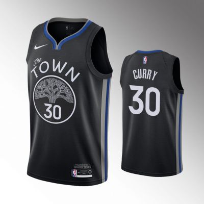 Ready Stock Newest Authentic Basketball Jersey Mens Golden State Warriorss 30 Stephenn Curry Black 2019-20 Jersey - City Edition
