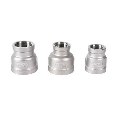 1/8 1/4 3/8 1/2 3/4 1 1-1/4 1-1/2 BSP female to female Thread Reducer 304 Stainless Steel Pipe Fitting Connector Adpater
