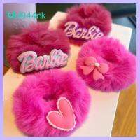 UBL944NK สีทึบทึบ ตุ๊กตาบาร์บี้ scrunchie แฟชั่นสำหรับผู้หญิง ตุ๊กตาผ้าพลัฌ เชือกรัดผม ของใหม่ อุปกรณ์เสริมผม ยางรัดผม สำหรับผู้หญิง