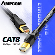 AMPCOM S FTP CAT8 Cáp Ethernet, Cáp Vá Tốc Độ Cao CAT 8 Cáp Lan 10Gbps