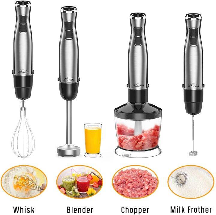 Immersion Blender Handheld, 1100W 5in1 MultiPurpose Hand Blender, 12