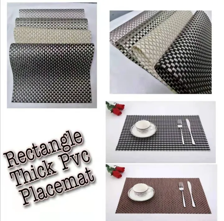 Rectangle Thick Pvc Placemat for Dining Table (30*45cm) Lazada PH