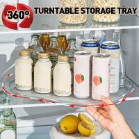 Turntable Organizer Lazy Susan For Refrigerator 360 Rotatable Rectangle Storage Rack Clear Turntable Rack For Kitchen Cabinet