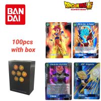 ของเล่นสำหรับเด็กผู้หญิง3ปี5 100ชิ้นดราก้อนบอลแฟลชการ์ด Goku Vegeta Frieza Ultra Blue Saiyan TCG อนิเมะเกมต้นฉบับ Bandai ของขวัญสะสมหายาก