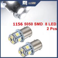 LLSBB โคมไฟหลอดไฟพีซีแอส2ดวง BA15S LED 8SMD 5050ดวง R5W สัญญาณเลี้ยว1156ไฟท้ายรถ