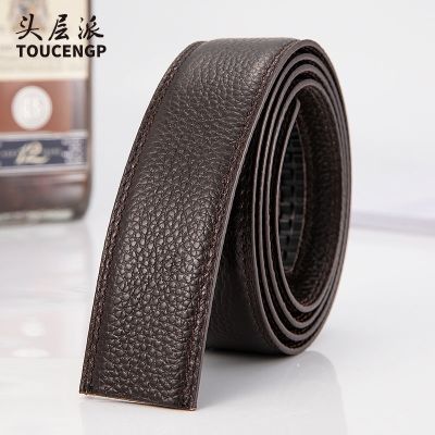 Headless waist lead layer cowhide business middle-aged male leather article belt do not buckle belt not lead the automatic deduction