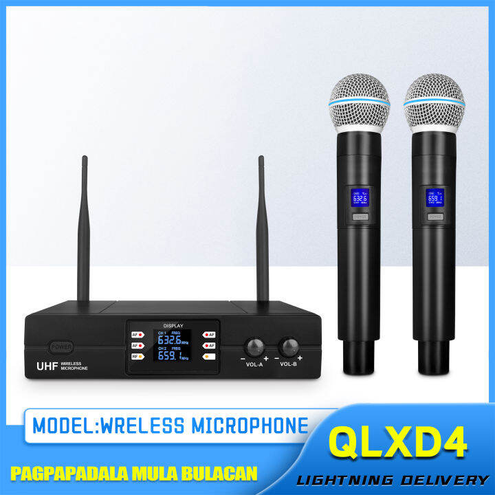 QLXD4 Professional UHF digital dual Wireless Microphone original for