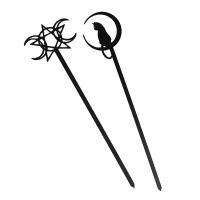 【CW】 Pagan Witch Crescent Hair Stick Goddness Hairpin Wicca Jewelry