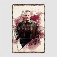 Lupeishop Ultra Cool Jack Bauer แผ่นโลหะโปสเตอร์เหมาะสำหรับคลับปาร์ตี้และโรงรถตกแต่งป้ายดีบุกตลกสำหรับห้องครัวยอดนิยม Wall Art