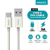 【COD+การจัดส่งในประเทศไทย】Romoss CB308 Type-C Cable 3A Fast Charing Data Cable for Android Mobile Phones USB to Type-C Charging Cord