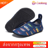 Coolloog รองเท้าน้ำ รองเท้าเดินชายหาด สำหรับเด็ก รองเท้าว่ายน้ำ รองเท้าเที่ยวทะเล ใหม่ รองเท้าลุยน้ำพิมพ์ลายรถบัสสำหรับเด็กรองเท้าดำน้ำ