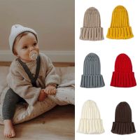 ▤♕ Autumn Winter Crochet Baby Hat Solid Color Girls Boys Cap Warm Knitted Kids Beanie Infant Children Hats Pointed Parent-child Cap