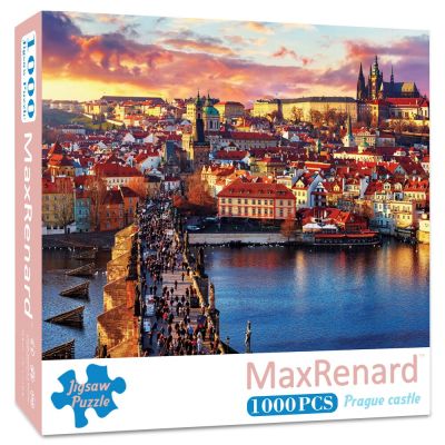 Jigsaw Puzzle 1000 Pieces for Adult Prague Castle Landscape Toy Home Wall Decoration Family Game