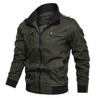 New casual solid color jacket zipper collar large jacket mens cotton jacket jacket sport quick dry er jacket