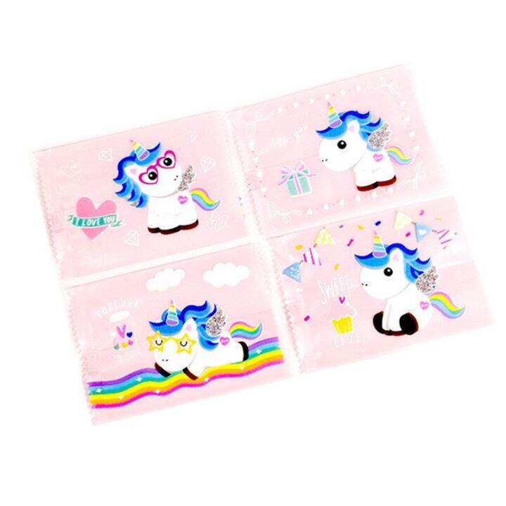 100-pcs-7x10cm-plastic-cartoon-unicorn-4-in-1-snowflake-pastry-packaging-baking-niuzha-biscuit-machine-sealing-bags