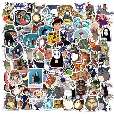 ∋ Skph สติกเกอร์ ลายการ์ตูนอนิเมะ Spirited Away Totoro No Face Man สําหรับติดตกแต่งแล็ปท็อป 100 ชิ้น