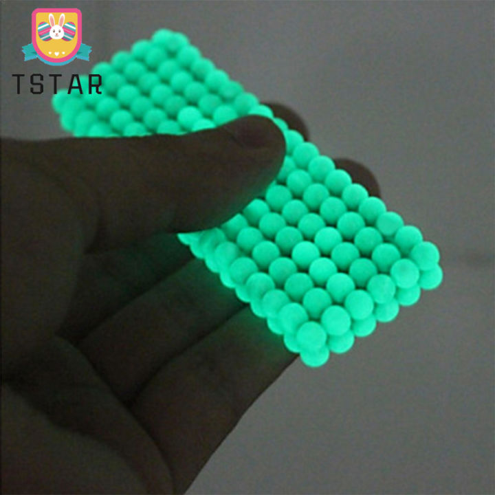 tstarลูกบาศก์ปริศนาสีเขียวเรืองแสง3มม-ของเล่นบีบอัดลูกบอลแม่เหล็กแบบทำมือ