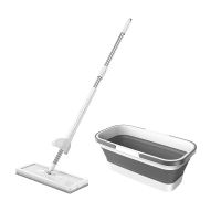 Household Flat Mop Set Lazy Hands-free Absorbent Mop Folding Spin Mop with Bucket Cleaning Products for Wash Floor