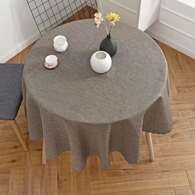 【CW】 Round Tablecloth Cotton Plain Table Cover Diameter 90-180 cm Dining Obrus Tafelkleed mantel de mesa