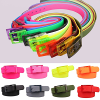 Color Uni Rubber Golf Pants Belts for Men Adjustable Cut-to-fit Waterproof Plastic Prevent Allergy Belt Fashionable Belt Gift