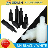 10/20pcs M3 M4 Nylon Spacer Plastic Standoff White Black Hex Male Female Board Threaded Pillar Mount PCB Motherboard Screw Nut Nails Screws Fasteners